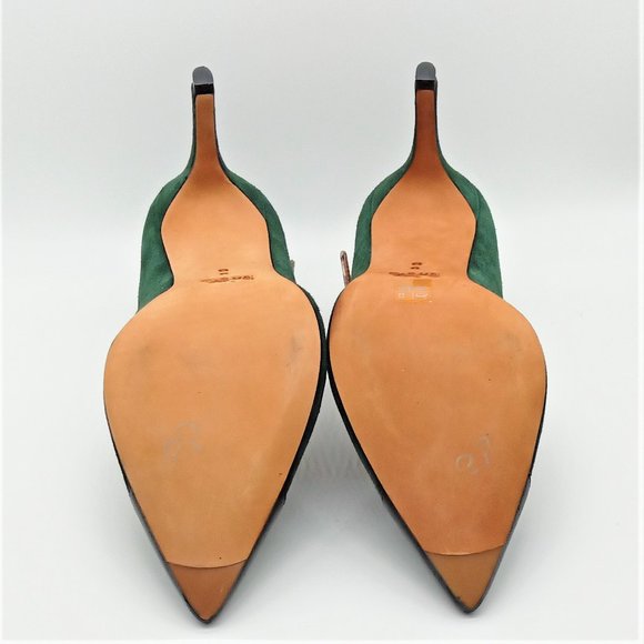COPY - COACH Smith Mary Jane Green Suede Upper He… - Picture 7 of 7